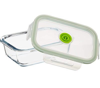 Boites de conservation sous vide en verre avec pompe