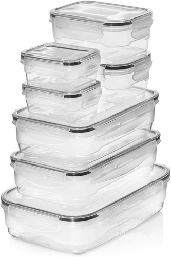 lot de boites de conservation en plastique pour frigo